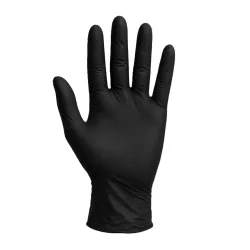 Rękawiczki nitrylowe CZARNE rozmiar L - 100 szt.